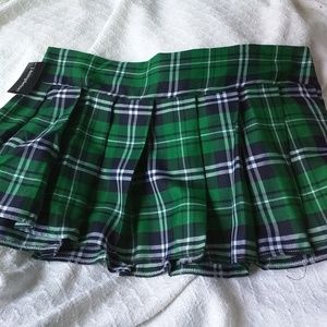 Green Plaid Mini Skirt 3x/4x